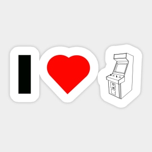 I 'Heart' Arcades Sticker